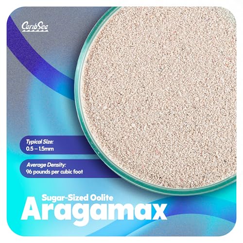 Carib Sea Aragonite Aquarium Sand - 10 lbs - Natural Substrate for Marine & Reef Tanks, Supports pH Balance, Enhances Coral Growth & Water Clarity
