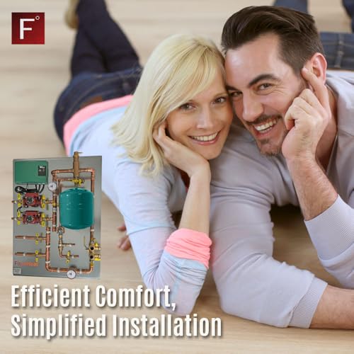 Hydronic Radiant Heat Control Panel - 2 Zone | Pre-Assembled Heating Distribution System for Underfloor, Home & Space Heating | High-Efficiency & Easy Install - size: 2 Zone - For use with/without Glycol