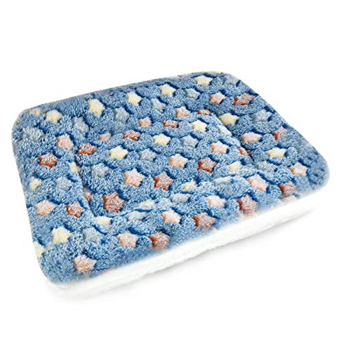 Small Animal Bed Mat, Soft & Warm, Suitable for Guinea Pig, Hamster, Rabbit, Rat and Bearded Dragon (X-Large(13.3''x9.4''), Star Blue) - color: Star Blue, size: X-Large(13.3''x9.4'')