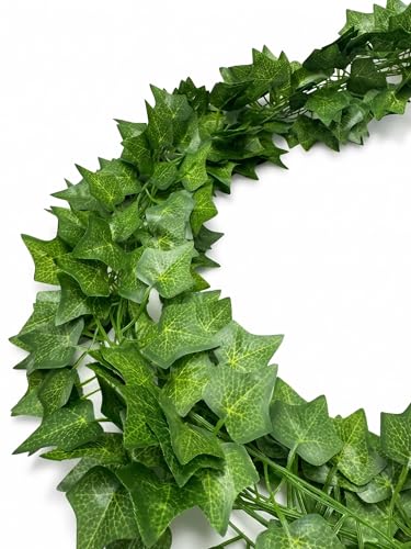 Fake Ivy 8 Pack 56FT Artificial Plants Indoor Outdoor Fake Plants Green Leaves Hanging Plant Fake Vines for Wedding Party Garden Bedroom Wall Decoration - size: 56Ft-8 pack