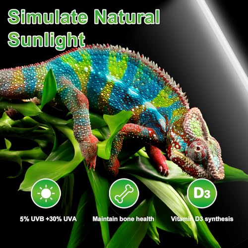 LUCKY HERP T8 15W UVB 5.0 Reptile Light, 18inch UVA UVB Reptile Light Bulb 2 Pack, Fluorescent Lamp for Reptiles Amphibians Lizards Chameleons - size: 18inch 5.0