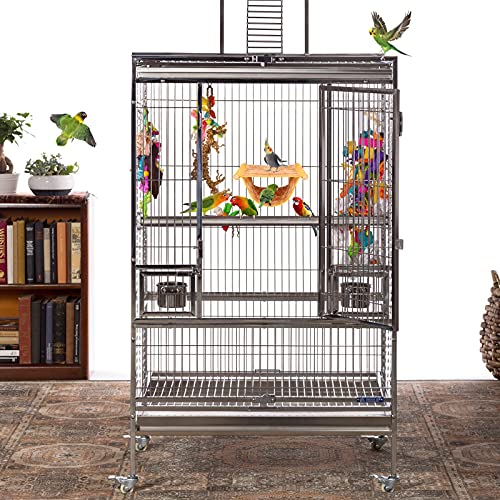 BWOGUE Winter Warm Bird Nest Bed Hanging Hammock Snuggle Hut Parrot House Tent Toy Bird Cage Perch for Parakeet Budgies Cockatiels Lovebird Cockatoo Finch Hamster Chinchilla Guinea Pig(Medium, Yellow) - color: Yellow, size: Medium (9"x7.2")