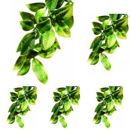 Exo Terra Plastic Terrarium Plant, Small, Mandarin (Pack of 5) - color: Mandarin, size: Small (Pack of 5)