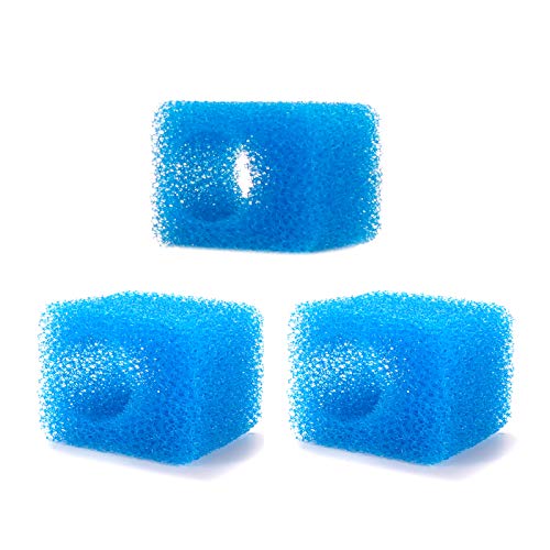 Insputer Submersible Water Pump Filter Aquarium Air Pump with 2 Section Filters for Fish Tank Turtle Tank Pond Saltwater Freshwater (3pcs Filter Replacement) - size: 3pcs filter replacement