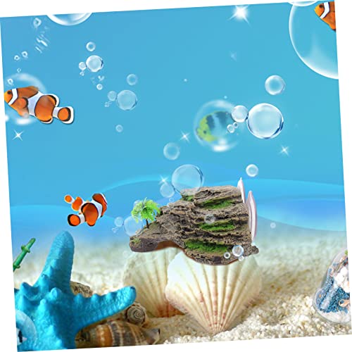 MERRYHAPY Aquarium Resin Turtle Basking Platform Multi Functional Reptile Climbing Stand for Turtles and Amphibians Durable Simulation Cave Decor for Fish Tanks Easy to Install