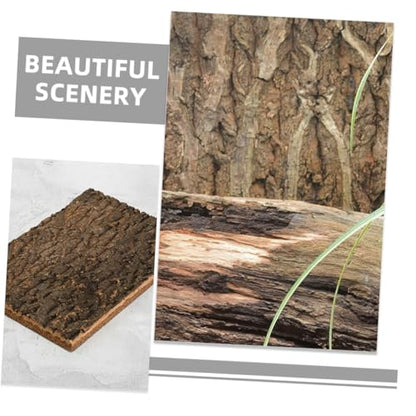 balacoo Cork Bark Terrarium Background Natural Climbing Mat for Reptile Tanks Aquariums Decor for Turtles Snakes and Lizards Safe Reusable Design