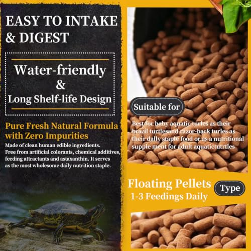 Bubble Magus TFloating Turtle Food, All Natural Ingredients, Wild Sword Prawn, Calcium Vitamin D Enriched for Picky Aquatic Baby Turtles, Baby Turtle Nutri Stick (2 Ounce, Turtle Boy)