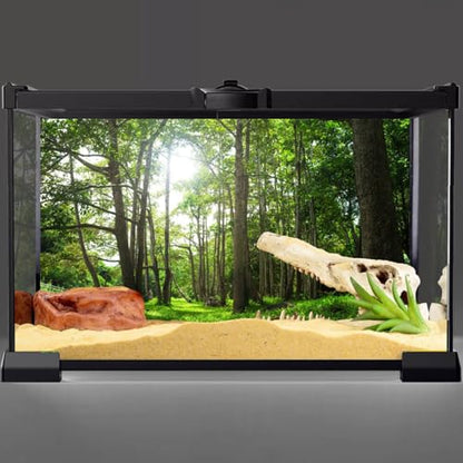 AWERT 72x24 inches Forest Terrarium Background Tropical Aquarium Background Green Tree Reptile Habitat Background Durable Polyester Background - size: 72x24in/180x60cm