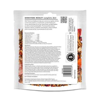 Zilla Pet Reptile Omnivore Food Medley Diet, 4 oz