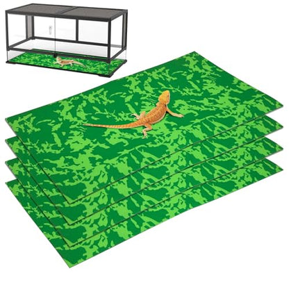 Tfwadmx 4 Pcs Reptile Carpet 39’’ x 20’’ Terrarium Floor Liner Reptiles Cage Mat Reptile Substrate Floor Tank Accessories for Leopard Gecko Lizard Bearded Dragon Tortoise Snake