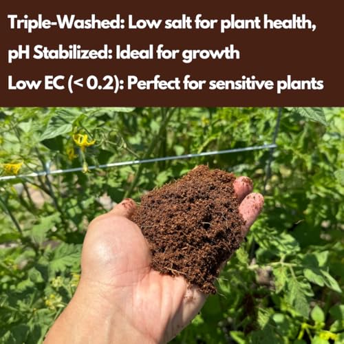 Greenstone Kiss Coco Coir Soil 100% - Low EC, RHP Certified Premium Soilless Media Alternative (50 Liters / 1.77 Cu Ft)