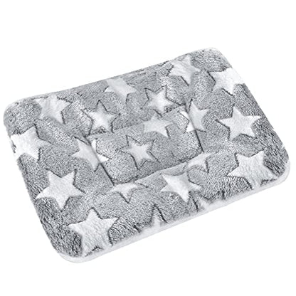 Small Animal Bed Mat, Soft & Warm, Suitable for Guinea Pig, Hamster, Rabbit, Rat and Bearded Dragon (XX-Large(19.7''x15.7''), Star Grey) - color: Star Grey, size: XX-Large(19.7''x15.7'')