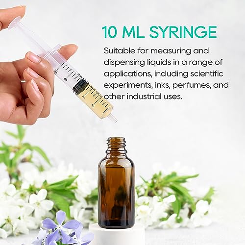 JOLLY PARTY 10ml Plastic Syringes, Small Syringe with Tip Cap, 30 Pack Oral Syringe for Scientific Labs, Feeding Pets, Measurement, Refilling, Mini 10ml Measuring Tools for Liquid, Needleless - style: 10ml