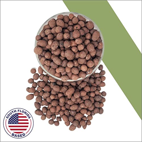PGN Clay Pebbles for Hydroponic Growing - 20 Liters (8 Pounds) - Organic Expanded Clay Balls for Plants - PH Neutral Leca for Plants - Aquaponics and Hydroponics Supplies in a Resealable Storage Bag - size: 20 Liters (8 Pounds)