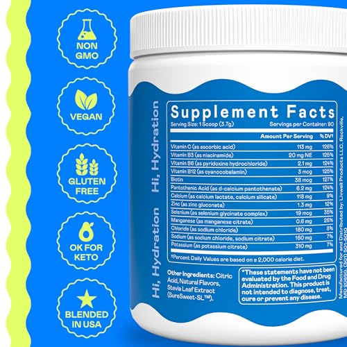 Hi-Lyte Electrolyte Powder, Daily Hydration Supplement Drink Mix, 90 Servings | Sugar-Free, 0 Calories, 0 Carbs | No Maltodextrin. Gluten-Free | Supports Keto | Light Refreshing Flavor (Raspberry) - style: Raspberry - 90 Servings