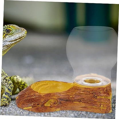 Automatic Resin Waterer for Turtles and Lizards 1.5L Capacity Crawler Water Dispenser Landscape Decoration for Reptile Terrariums