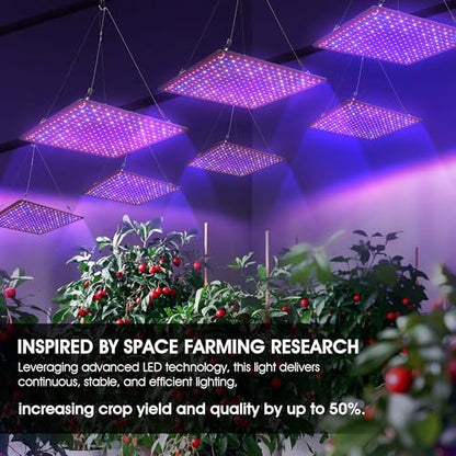 2 Pack LED Grow Light Panel 200W Lamp for Indoor Plants, Full Spectrum with White Blue Red UV IR LEDs for 4x4ft Coverage Grow Tent Greenhouse Veg and Bloom Seedlings Hydroponics - color: Full Spectrum