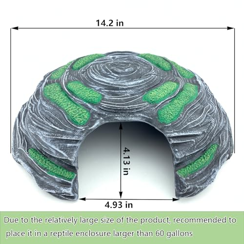 Extra Large Reptile Hide Resin Snake Hideout for Ball Pythons Reptile Hides and Caves Simulation Rock Terrarium Hideout for Habitat Lizard Leopard Gecko Bearded Dragon