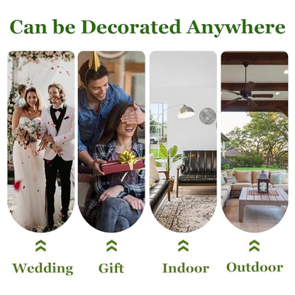 8 Pack Artificial Hanging Plants Fake Greenery Plants Fake lvy Vine for Home Wall Garden Indoor Outdoor Decoration (31'' Faux Boston Ferns,Palm Leaves)