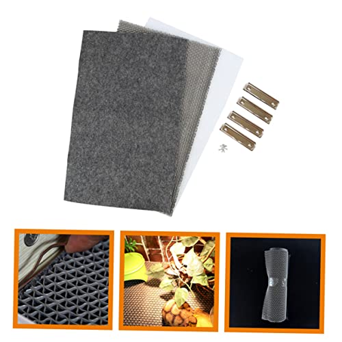 UKCOCO 3-in-1 Reptile Carpet Lizard Cage Pad Waterproof Terrarium Bedding Mat for Tortoise and Snake Wear-Resistant Reptile Supplies - color: Dark Grey