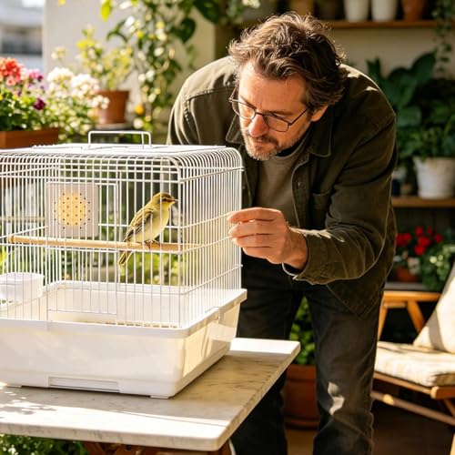 Bird Warmer for Cage - Reptile Enclosure Warmer, Constant Temperature Heater with Rapid Heating Element, Bird Cage, Small Animal Heat Pad, Thermostatic Brooder Plate for Hamster Reptile
