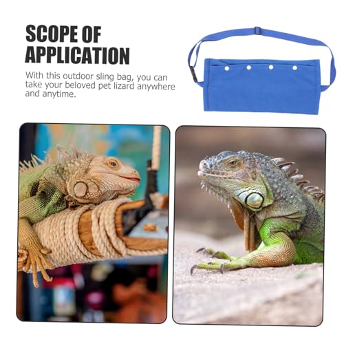 UPKOCH Portable Reptile Sling Carrier Bag Adjustable Strap Outdoor Travel Bag for Bearded Dragons Lizards Guinea Pigs Lightweight Durable Crawling Pet Carrier