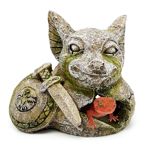 Reptile Hide Leopard Geckos Bearded Dragon Egyptian Anubis Terrarium Hideout Caves Shelter Egypt Décor Lizard Crested Tank Accessories Spider Decoration Amphibian Habitat - color: Anubis