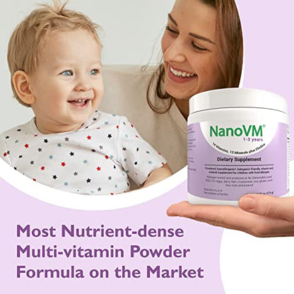 1-3 Years, Allergen-Free Multivitamin for Kids, Unflavored Dietary Supplement, Powdered Supplement with 14 Vitamins & 13 Minerals, Low-Carbohydrate Toddler Vitamins, 275g - Solace Nutrition - style: 1-3