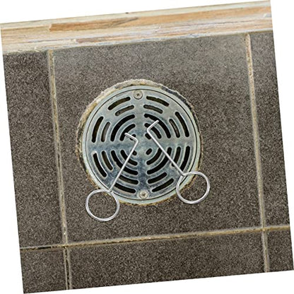 10pcs Floor Drain Handle Hook Drain Lifting Hook Tub Hair Catcher Tub Extractor Strainer Lifting s Tool Remover Stainless Steel Metal