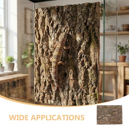 3pcs Natural Cork Bark for Terrarium - Rustic Bark Wall Panel Decor, Climbing Accessories for Reptile Tanks, Chameleons, Lizards, Turtles Glass Jar Decoration 15.75" X 11.8"