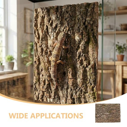 3pcs Natural Cork Bark for Terrarium - Rustic Bark Wall Panel Decor, Climbing Accessories for Reptile Tanks, Chameleons, Lizards, Turtles Glass Jar Decoration 15.75" X 11.8"