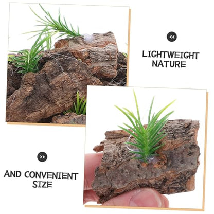 VANZACK 20pcs Natural Cork Bark Reptile Terrarium Background for Climbing and Hiding Tree Bark Decor for Reptile Tank Supplies Realistic Aquarium Habitat Enhancement