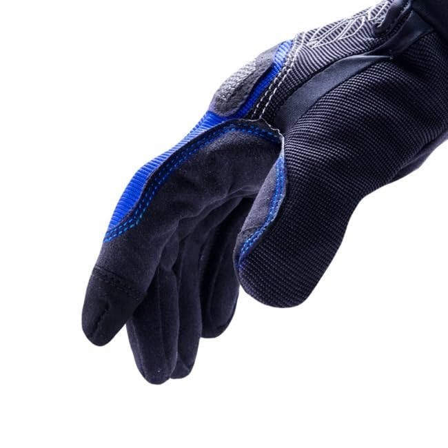 Hexarmor Cut Resistant Gloves, Blue/Black, L, PR - color: Chrome Series Mechanic's+ 4018, size: Large (Pack of 1)