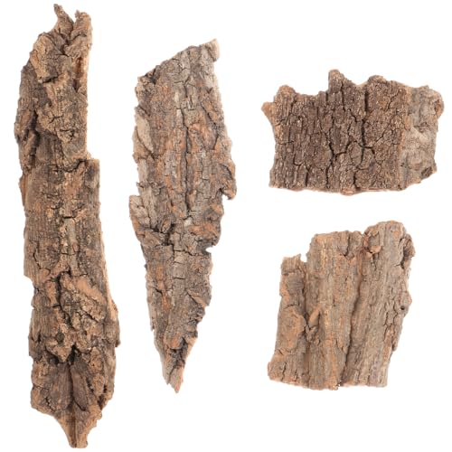 balacoo Reptile Bark Climbing Tree Decor Natural Cork Bark for Terrarium Snake Lizard Hide Climbing Platform 9.05X2.95X0.78 Inches 8-Pack