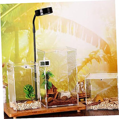 Yardwe Clear Reptile Nest Boxes with Ventilation High Transparency Easy to Clean Reptile Keeping Cases for Snakes Geckos Tarantulas and Pets