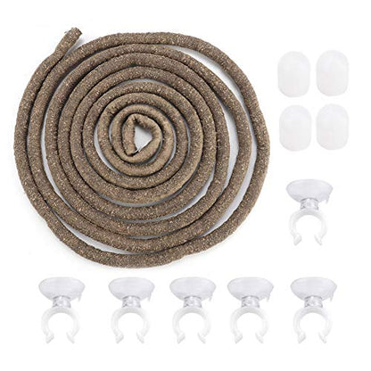 Zerodis Reptile Decorative Supplies Branch Flexible PU Rattan Vine for Lizards Tree Frogs and Geckos 9.84ft Climbing Solution with Suction Cups Artificial Reptile Climbing (S)