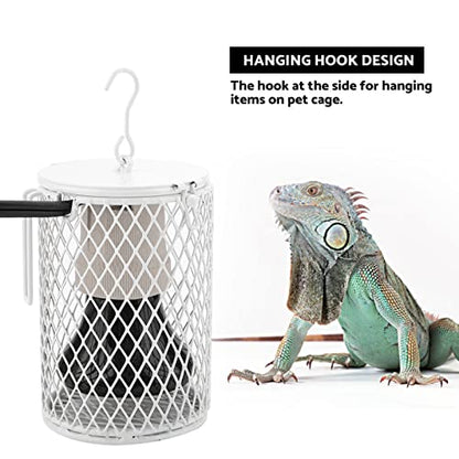 Tbest Reptile Lamp Holder,Ceramic Heat Emitter Reptile Lamp,Bird Heater for Cage,Safer Than Brooder Lamps 100W Infrared Ceramic Emitter Heat Light Bulb Lamp Pet Reptile Brooder(White) - color: White