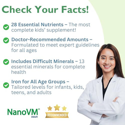 Adult, Allergen-Free Vitamin Supplements, Women and Mens Multivitamins with 13 Vitamins & 13 Minerals, Unflavored Multivitamin Powder, Low-Carb Adult Multivitamins, 275g - Solace Nutrition - style: Adult