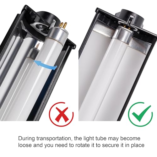 UVB Reptile Light Kit, 24W T5 Lamp Fixture and 5.0 UVB Tube Combo, Linear Lighting Bar Ideal for Tropical Reptiles Bearded Dragon Hermit Crab Turtle Leopard Gecko Tank Chameleons Iguanas Snake - size: UVB5.0