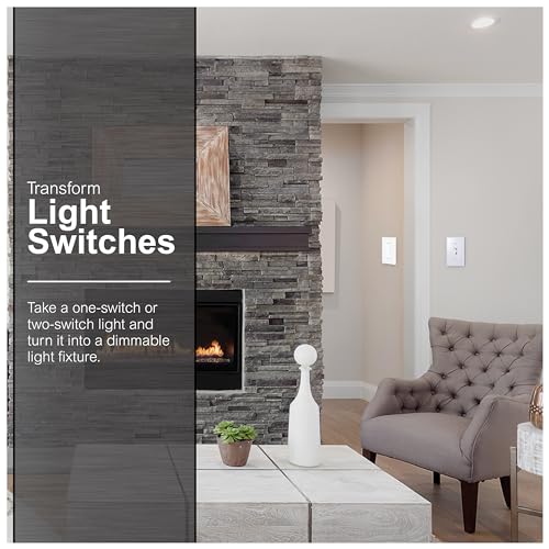 GE 18025 Dimmer, Toggle On/Off, White