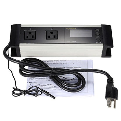 110V LED Reptile Snake Timer Aquarium Digital Temperature Temp Controller Heat Thermostat
