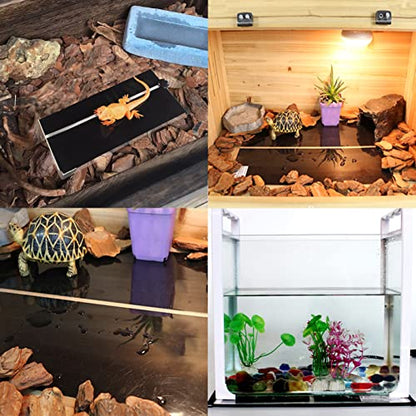 Tfwadmx 2 Pack 20W Reptile Heating Pad Tank Warmer with Temperature Control, Power Adjustment Under Terrarium Heater Heat Mat for Reptiles Turtle, Tortoise, Snakes, Lizard