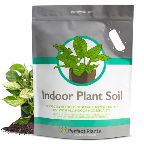 Perfect Plants Indoor Plant Soil 8qt | Perfectly Balanced Potting Mix | Gardening Substrate for All Varieties of Live houseplants - size: 8qts.