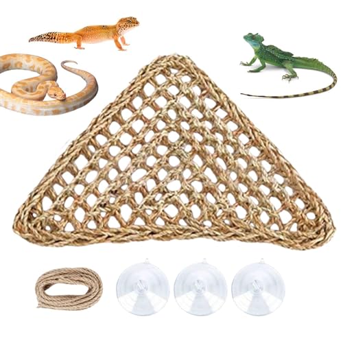 Snake Hammock - with Suction Cup Realistic Pet Supplies | Climbing Decor | Reptile Ladder Gecko Tank Accessories | for Bearded Dragon Spider Home Cage Enclosure Terrarium Tank Exercise - size: 27x20cm