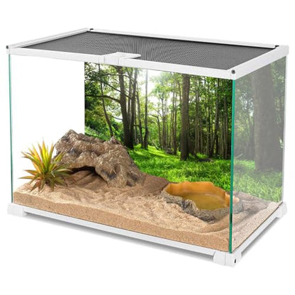 AWERT 72x18 inches Forest Terrarium Background Tropical Aquarium Background Green Tree Reptile Habitat Background Durable Polyester Background - size: 72x18in/180x45cm