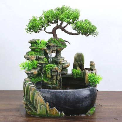 Rockery Stream Tabletop Fountain, Indoor Waterfall Fountain, Desk Fountain, 3rd Floor