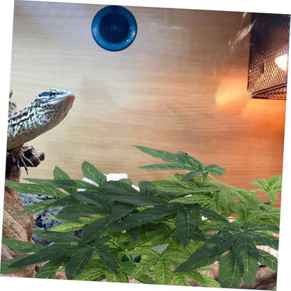 FOMIYES Realistic Fake Rattan Plants for Bearded Dragon Tank Reptile Habitat Decorations with Suction Cups