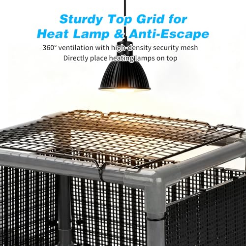 SKARUS Extra Large Turtle Basking Platform for 40-90 Gallon Aquarium Tanks | Adjustable 10.6"-20.5" Width Over-Tank Suspended Dock with Heat-Resistant Top & Scratch-Free Mounts