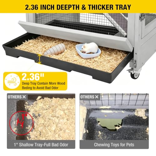 Aivituvin Ferret Cage Chinchilla Cage for Rat,Lizard,Squirrel, Chameleon,Gerbils and Other Small Animals
