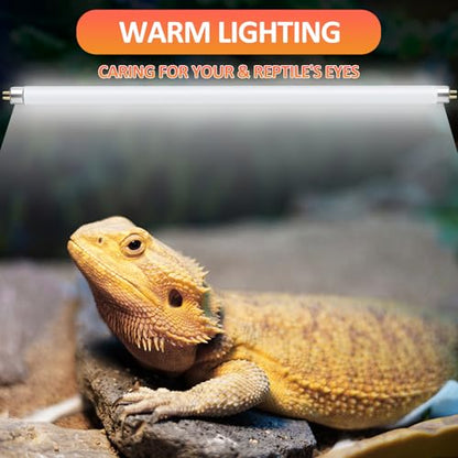 2PCS T5 UVB Reptile Light 8W 10.0,UVA UVB Light Bulb for Reptiles,Reptile UVB Lamp Tube for Bearded Dragon,12 Inchs - size: 2 pack T5 Tube-8W 10.0